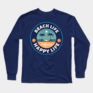 Beach Life Happy Life Long Sleeve T-Shirt